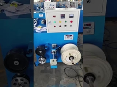 तनाव कर्षण और स्वचालित तार व्यवस्था के साथ डबल-हेड टेकअप मशीन।