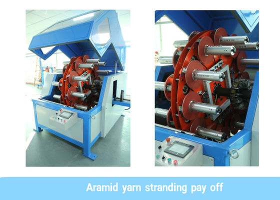 24 हेड 20N 120rpm Aramid यार्न स्ट्रैंडिंग मशीन फाइबर ऑप्टिक केबल मशीन