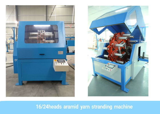 24 हेड 20N 120rpm Aramid यार्न स्ट्रैंडिंग मशीन फाइबर ऑप्टिक केबल मशीन