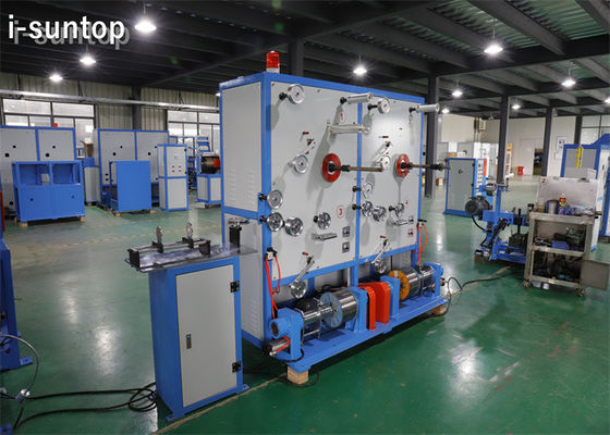 1-12 करोड़ एफटीटीएच आउटडोर इंडोर ड्रॉप केबल विनिर्माण मशीन